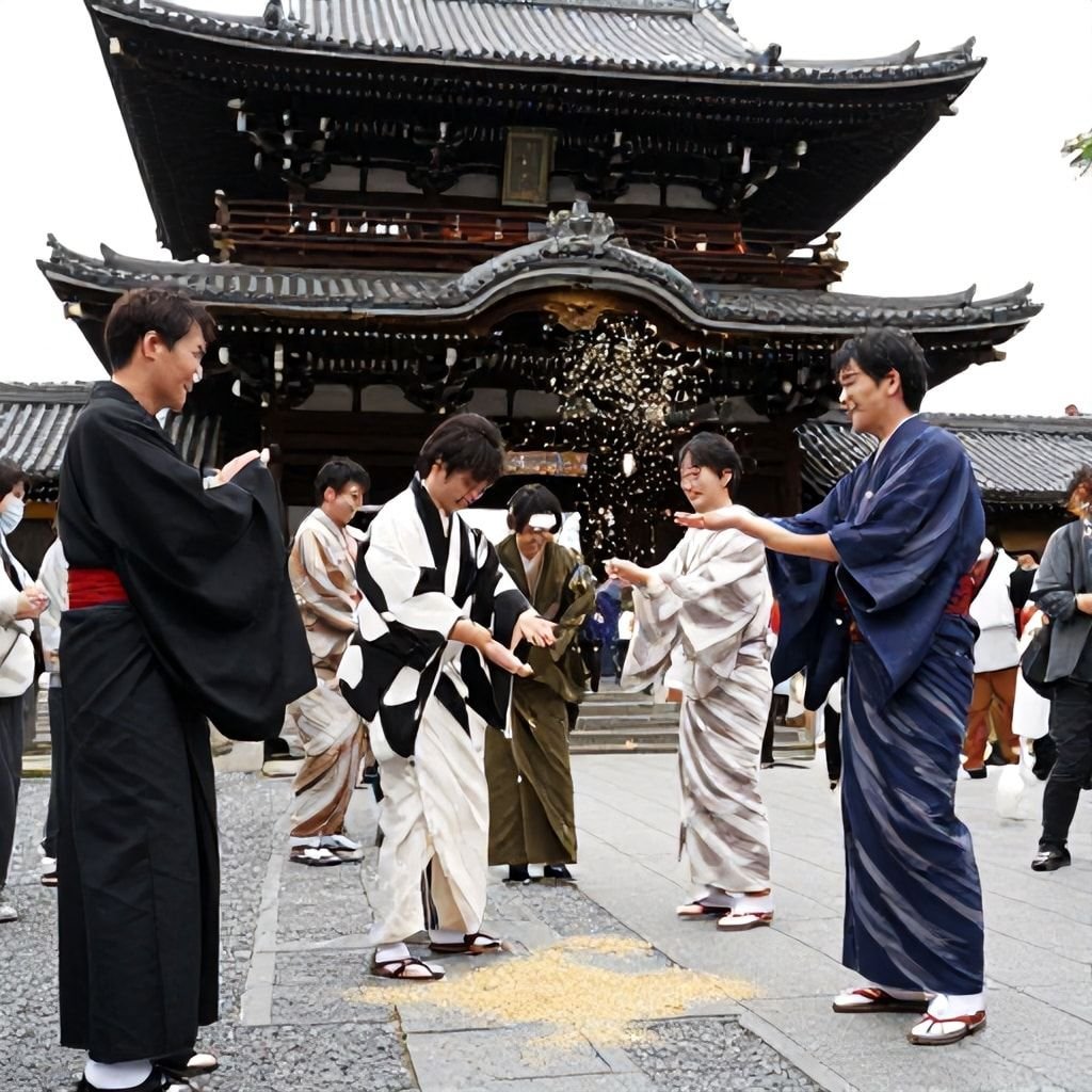 节分撒豆：日本深受喜爱的传统吸引大批民众和名人