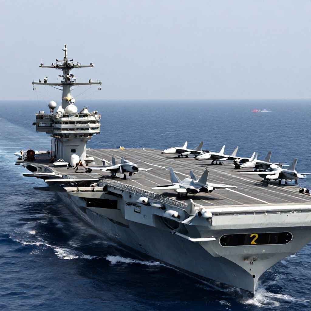 美国航母部署增强中东存在